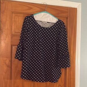 Women's Black Polka Dot Top